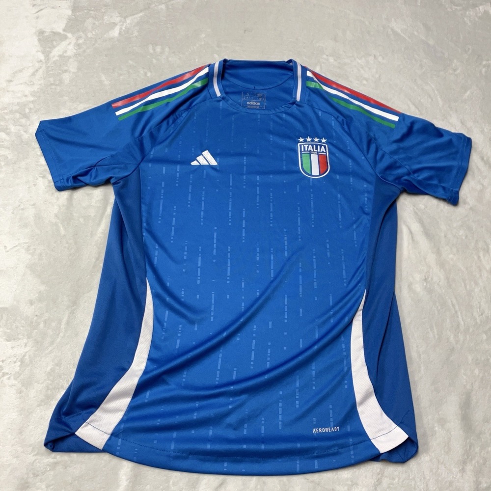 Italy National Team adidas 2024 Authentic Home Jersey Soccer Kit Mens Large